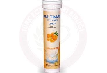 MULTIMAR C VITAMINI, CINKO ICEREN EFERVESAN TABLET 15 tablet İlaç Görseli
