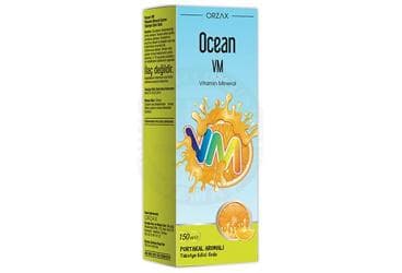 OCEAN VM VITAMIN MINERAL PORTAKAL AROMALI TAKVIYE EDICI GIDA 150 ml şişe İlaç Görseli