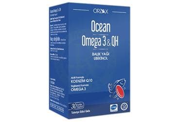 OCEAN OMEGA3&QH BALIK YAGI UBIKINOL TAKVIYE EDICI GIDA 30 kapsül İlaç Görseli