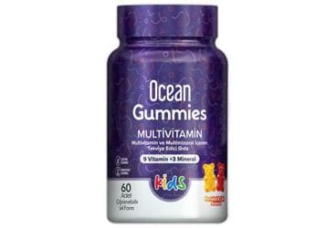 OCEAN SMART GUMMIES MULTIVITAMIN VITAMIN VE MINERAL ICEREN TAKVIYE EDICI GIDA 64 çiğnenebilir jel form İlaç Görseli