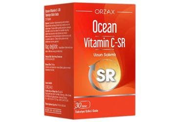 OCEAN VITAMIN C-SR TAKVIYE EDICI GIDA 30 tablet İlaç Görseli