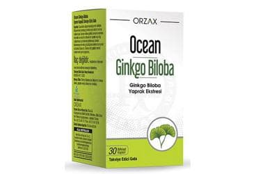 OCEAN GINKGO BILOBA YAPRAK EKSTRESI ICEREN TAKVIYE EDICI GIDA 120 mg 30 kapsül İlaç Görseli