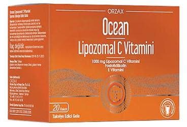 OCEAN LIPOZOMAL C, FOSFATIDILKOLIN, E VITAMINI ICEREN TAKVIYE EDICI GIDA 1000 mg 20 flakon İlaç Görseli