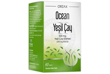OCEAN YESIL CAY EKSTRESI ICEREN TAKVIYE EDICI GIDA 500 mg 60 kapsül İlaç Görseli