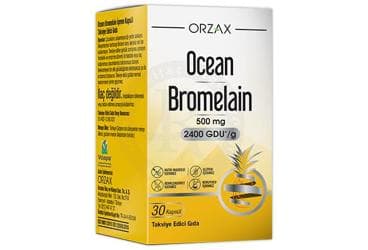 OCEAN BROMELAIN ICEREN TAKVIYE EDICI GIDA 30 kapsül İlaç Görseli