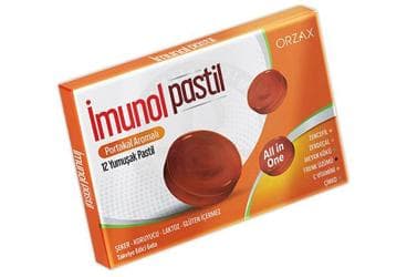 IMUNOL PORTAKAL AROMALI PASTIL 12 pastil İlaç Görseli