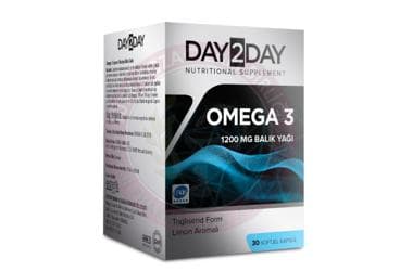 DAY2DAY OMEGA 3 BALIK YAGI KAPSUL, LIMON AROMALI 1200 mg 30 kapsül İlaç Görseli