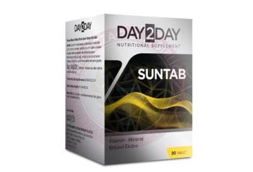 DAY2DAY SUNTAB VITAMIN MINERAL BITKISEL EKSTRE ICEREN TAKVIYE EDICI GIDA 30 tablet İlaç Görseli