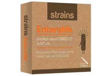 STRAINS ENTEROLIFE PROBIYOTIK MIKROORGANIZMA ICEREN TAKVIYE EDICI GIDA 5x5 ml flakon İlaç Görseli