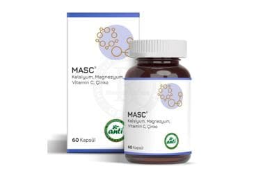 MASC KALSIYUM, MAGNEZYUM, VITAMIN C, CINKO KAPSUL 60 kapsül İlaç Görseli