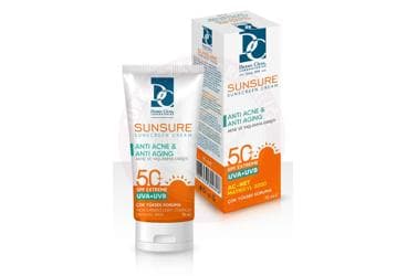 DERMO CLEAN SUNSURE ANTI AKNELI CILT GUNES KREMI SPF 50+ 75 ml tüp İlaç Görseli