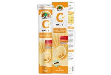 SUNLIFE C EXTRA VITAMIN C, CINKO, VITAMIN E, VITAMIN D3 ICEREN TAKVIYE EDICI GIDA 20 tablet İlaç Görseli