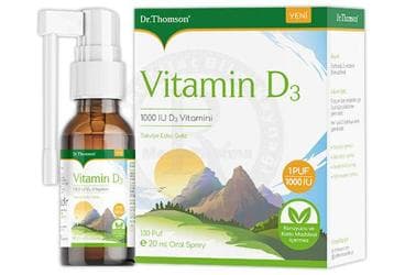 DR THOMSON VITAMIN D3 ICEREN TAKVIYE EDICI GIDA 1000 IU 20 ml şişe İlaç Görseli