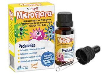 VITAGIL MICROFLORA BITKISEL YAGLAR VE PROBIYOTIK ICEREN TAKVIYE EDICI GIDA DAMLA 15 ml şişe İlaç Görseli