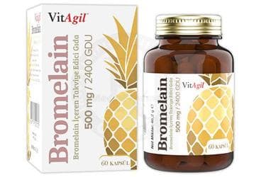 VITAGIL BROMELAIN TAKVIYE EDICI GIDA 60 kapsül İlaç Görseli