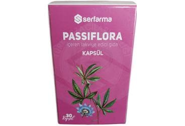 SERFARMA PASSIFLORA ICEREN TAKVIYE EDICI GIDA KAPSUL 30 kapsül İlaç Görseli