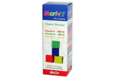 MARIVIT VITAMIN VE MINERAL ICEREN DAMLA 30 ml şişe İlaç Görseli