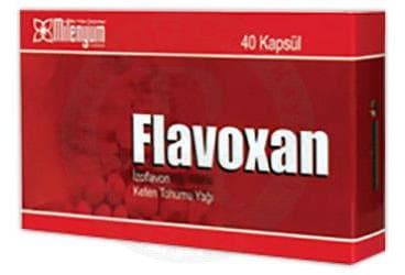 FLAVOXAN IZOFLAVON KETEN TOHUMU YAGI ICEREN TAKVIYE EDICI GIDA 40 kapsül İlaç Görseli