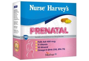 NURSE HARVEYS ADULT PRENATAL VITAMINS TABLET 30 tablet+30 kapsül İlaç Görseli