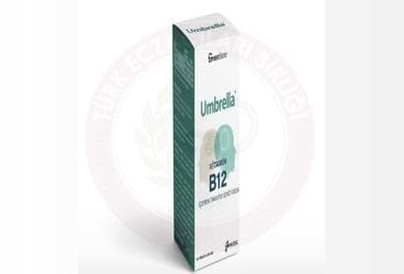 UMBRELLA VITAMIN B12 ICEREN TAKVIYE EDICI GIDA 30 tablet İlaç Görseli
