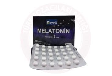 DAYVIT MELOTONIN ICEREN TAKVIYE EDICI GIDA TABLET 30 tablet İlaç Görseli