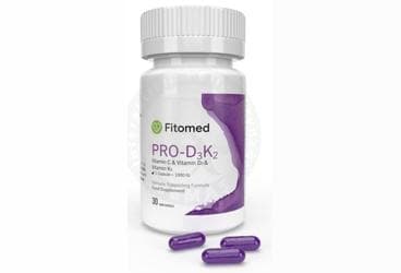 FITOMED PRO-D3K2 KAPSUL D3 VITAMINI, K2 VITAMINI, C VITAMINI VE CINKO ICEREN TAKVIYE EDICI GIDA 30 kapsül İlaç Görseli