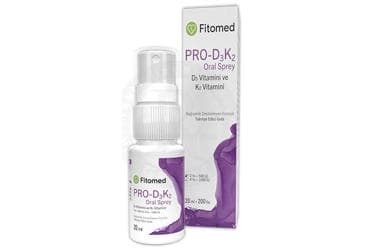 FITOMED PRO-D3K2 ORAL SPREY D3 VITAMINI VE K2 VITAMINI ICEREN TAKVIYE EDICI GIDA 20 ml şişe İlaç Görseli