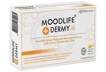 MOODLIFE DERMY PROBIYOTIK VE CINKO ICEREN TAKVIYE EDICI GIDA KAPSUL 30 kapsül İlaç Görseli