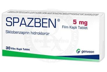 SPAZBEN 5 MG FILM KAPLI TABLET (30 TABLET) İlaç Görseli
