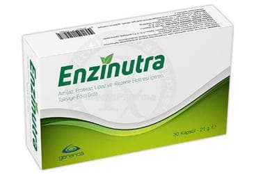 ENZINUTRA AMILAZ, PROTEAZ, LIPAZ VE REZENE EKSTRESI ICEREN TAKVIYE EDICI GIDA 30 kapsül İlaç Görseli