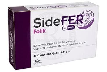 SIDEFER FOLIK KAPSUL 30 kapsül İlaç Görseli