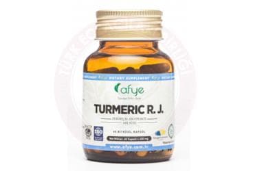 AFYE TURMERIC R.J. ZERDECAL EKSTRAKTI VE ARI SUTU ICEREN TAKVIYE EDICI GIDA BITKISEL KAPSUL 60 kapsül İlaç Görseli