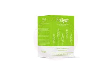 FOLIYOT TABLET FOLIK ASIT, IYOT VE DEMIR ICEREN TAKVIYE EDICI GIDA 750 mg 60 tablet İlaç Görseli