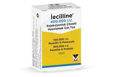 IECILLINE 400.000 IU ENJEKSIYONLUK COZELTI HAZIRLAMAK ICIN TOZ (1 FLAKON) İlaç Görseli