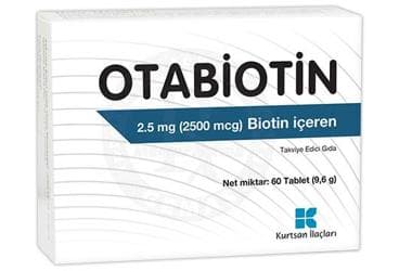 OTABIOTIN BIOTIN TAKVIYE EDICI GIDA TABLET 2500 mcg 60 tablet İlaç Görseli