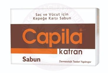 CAPILA KATRAN SAC VE VUCUT ICIN KEPEGE KARSI SABUN 90 gr kutu İlaç Görseli