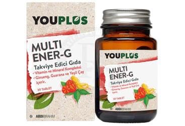 YOUPLUS MULTI ENER-G VITAMIN VE MINERAL KOMPLEKSI 30 tablet İlaç Görseli