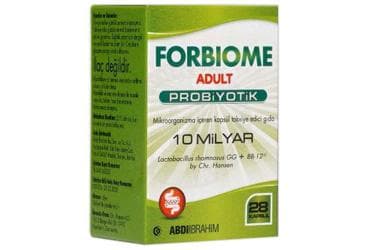 FORBIOME ADULT PROBIYOTIK MIKROORGANIZMA ICEREN TAKVIYE EDICI GIDA 28 kapsül İlaç Görseli