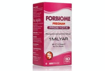 FORBIOME PREGNAM PROBIYOTIK MIKROORGANIZMA ICEREN TAKVIYE EDICI GIDA 30 kapsül İlaç Görseli