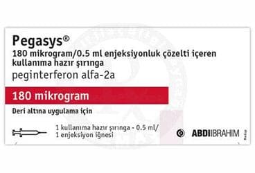 PEGASYS 180 MCG/0,5 ML ENJEKSIYONLUK COZELTI ICEREN KULLANIMA HAZIR SIRINGA (1 ADET) İlaç Görseli