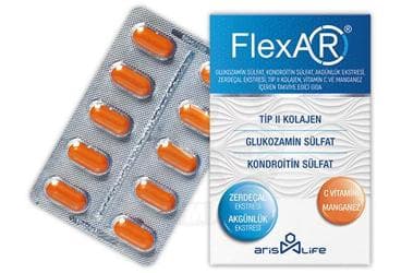 FLEXAR TIP II KOLAJEN, GLUKOZAMIN SULFAT, KONDROITIN SULFAT ICEREN TAKVIYE EDICI GIDA 30 tablet İlaç Görseli