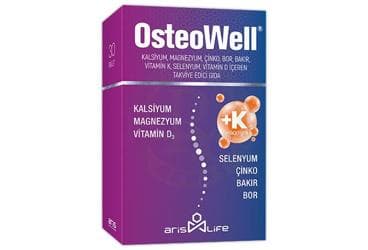 OSTEOWELL VITAMIN VE MINERALLER ICEREN TAKVIYE EDICI GIDA 30 tablet İlaç Görseli
