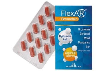 FLEXAR BROMELAIN ICEREN TAKVIYE EDICI GIDA TABLET 30 tablet İlaç Görseli