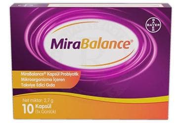MIRABALANCE PROBIYOTIK MIKROORGANIZMA ICEREN TAKVIYE EDICI GIDA 10 kapsül İlaç Görseli
