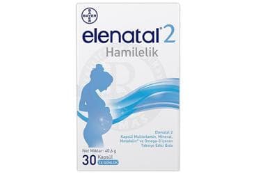 ELENATAL 2 KAPSUL MULTIVITAMIN, MINERAL, METAFOLIN VE OMEGA-3 ICEREN TAKVIYE EDICI GIDA 30 kapsül İlaç Görseli