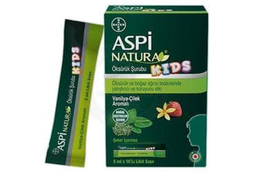ASPI NATURA KIDS OKSURUK SURUBU VANILYA-CILEK AROMALI LIKIT SASE 16x5 ml saşe İlaç Görseli