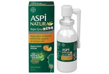 ASPI NATURA KIDS BOGAZ SPREYI 20 ml şişe İlaç Görseli