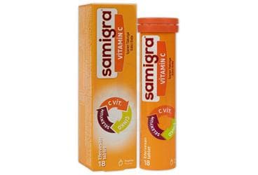 SAMIGRA VITAMIN C, SELENYUM VE CINKO ICEREN TAKVIYE EDICI GIDA 18 tablet İlaç Görseli