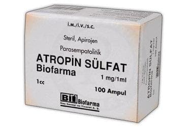 ATROPIN SULFAT BIOFARMA 1MG/1 ML 100 AMPUL İlaç Görseli