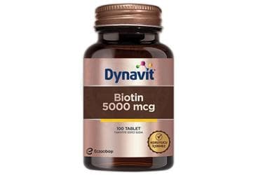 DYNAVIT BIOTIN TAKVIYE EDICI GIDA 5000 mcg 100 tablet İlaç Görseli